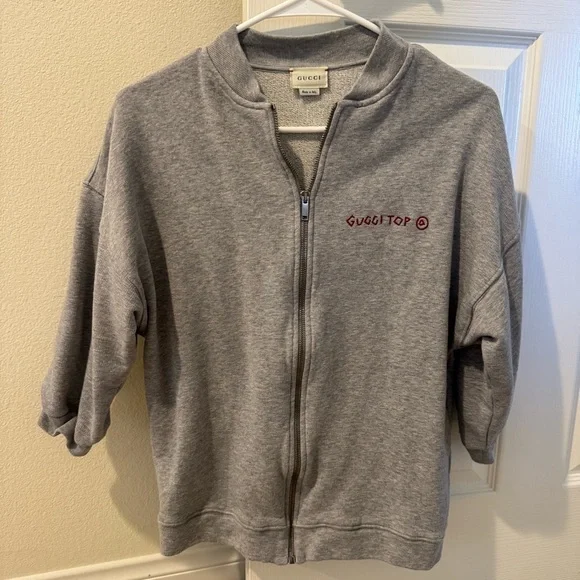 Gucci | Shirts & Tops | Gucci Gray Casual Zipup Jacket Kids Size 